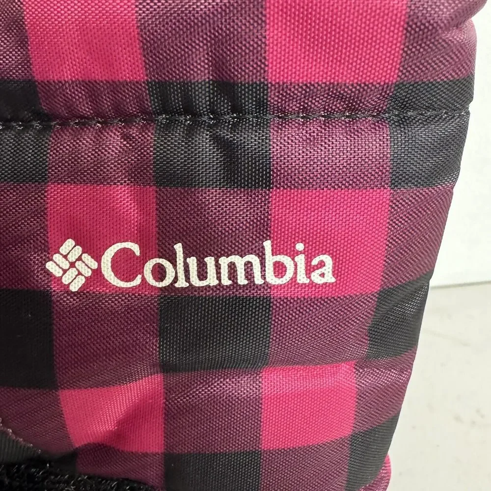 Columbia Powderbug Kids Size 7 Red & Black Plaid Waterproof Snow Boot‎